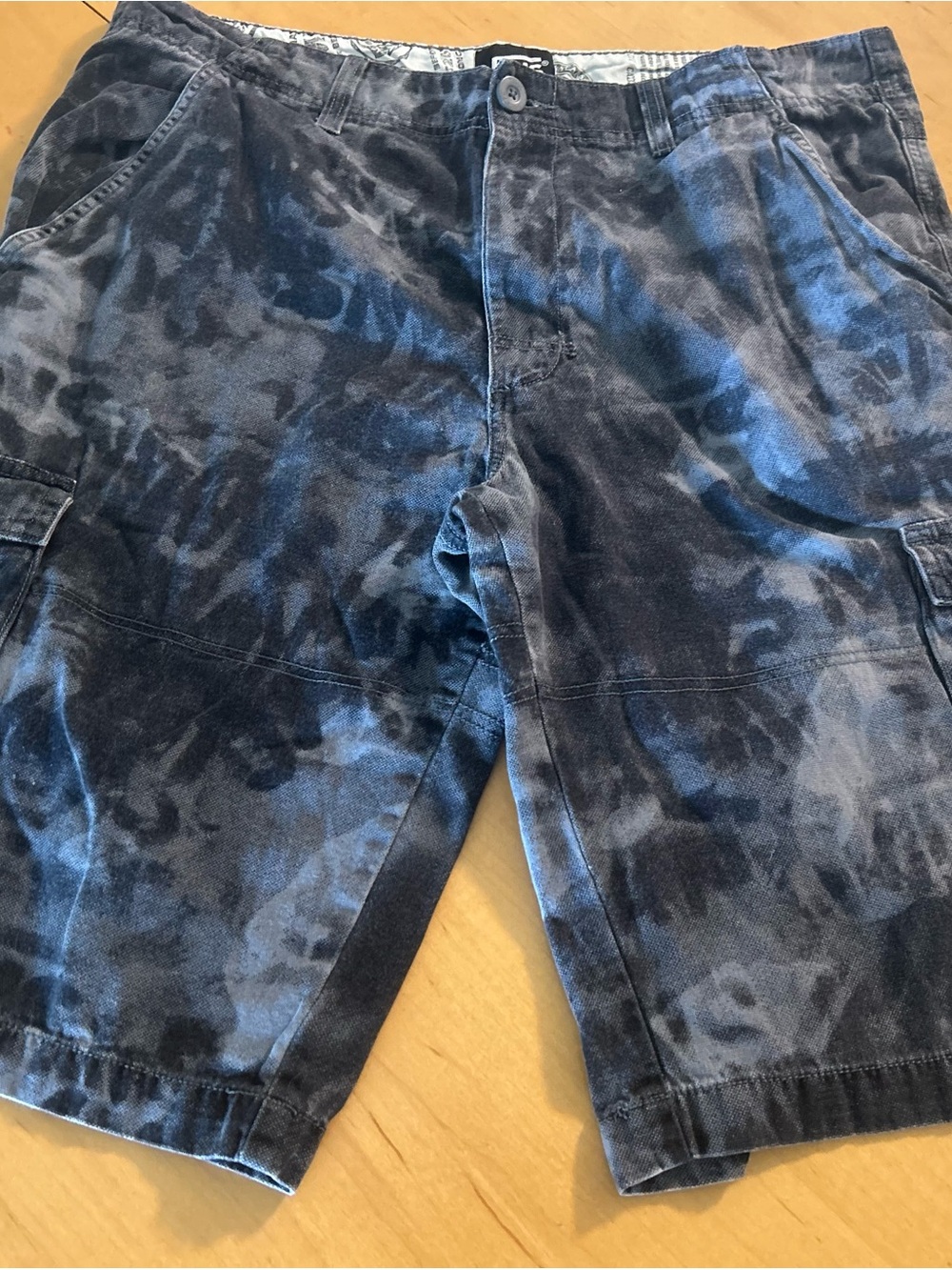 Vans Men's Blue Tie-Dye Cargo Shorts